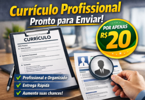Eu vou fazer um currículo profissional completo e organizado