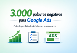 Eu vou criar 3.000 palavras negativas para seu Google Ads