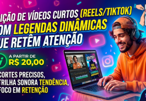 Eu vou Editar seu Reels ou TikTok com legendas em 3h