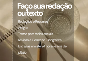 Eu vou fazer seu texto ou redação