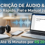 Eu vou transcrever 15 minutos de áudio ou vídeo/PT-Br