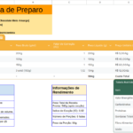 Eu vou Criar Ficha Técnica e Cálculo Nutricional profissiona...