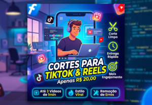 Eu vou cortar até 3 videos curtos para você tiktok/reels
