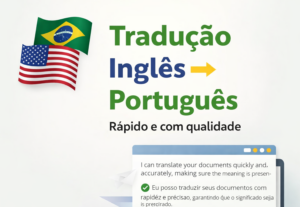 Eu vou Fazer traduções do inglês para português