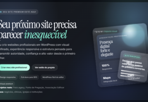 Eu vou criar seu site profissional em WordPress.