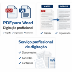 Eu vou digitar PDF para Word com digitação profissional