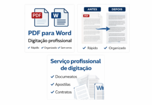 Eu vou digitar PDF para Word com digitação profissional