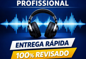 Eu vou fazer Transcrição rápida e revisada de áudio ou vídeo...