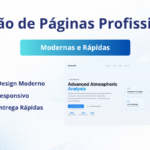Eu vou criar páginas profissionais modernas e rápidas