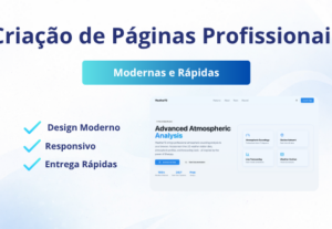 Eu vou criar páginas profissionais modernas e rápidas