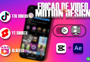 Eu vou editar seus vídeos de mídia social de forma dinâmica.