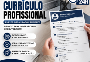 Eu vou Fazer seu currículo profissional simples e organizado