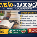Eu vou realizar revisão de TCC, artigos e textos acadêmicos