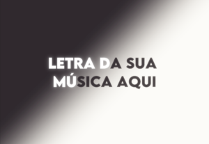 Eu vou editar um vídeo de tipografia com sua música