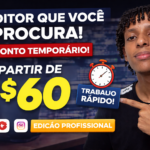 Eu vou editar seus vídeos para Shorts, Reels e TikTok