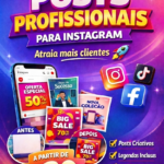 Eu vou Criar posts profissionais para suas redes sociais