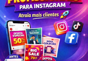 Eu vou Criar posts profissionais para suas redes sociais