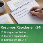 Eu vou fazer resumo de qualquer conteúdo