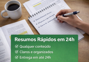 Eu vou fazer resumo de qualquer conteúdo