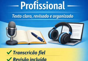 Eu vou fazer Transcrição simples de áudio rápida