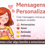Eu vou criar mensagens personalizadas