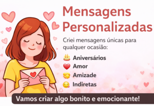 Eu vou criar mensagens personalizadas