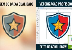 Eu vou vetorizar sua arte com linha de corte no Corel Draw