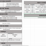 Eu vou fazer sua planilha nutricional.