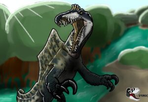 Eu vou criar ilustração de dinossauro personalizada