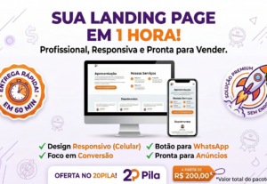 Eu vou fazer um site para você em 1h