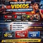 Eu vou dar vida ao seu vídeo com edição criativa e impactant...