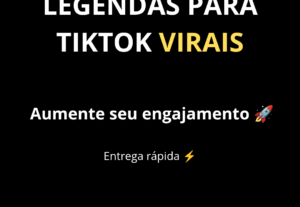 Eu vou Fazer legenda profissional para vídeos TikTok/Instagr...