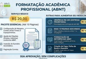 Eu vou fazer Formatação ABNT para Trabalhos Acadêmicos