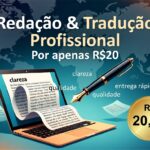 Eu vou realizar serviços de tradução e redação