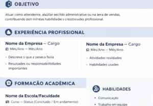 Eu vou fazer Criação de currículo profissionais