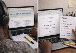 Eu vou fazer Serviços acadêmicos transcrição pesquisas e ext...