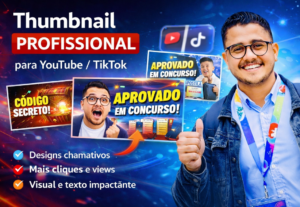 Eu vou fazer Thumbnail Profissional para YouTube / TikTok