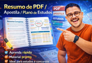 Eu vou fazer Resumo de PDF / Apostila / Plano de Estudos