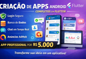 Eu vou criar aplicativo Android em Flutter com banco de dado...