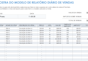 Eu vou fazer sua planilha de vendas