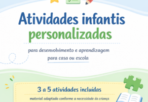 Eu vou Criar atividades infantis personalizadas