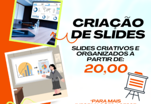 Eu vou criar slides criativos e organizados para você