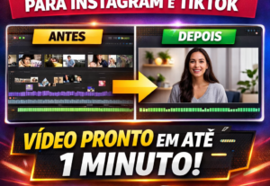 Eu vou editar seu video de 1 minuto para TikTok/Instagram