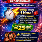 Eu vou Criar suas thumbnails profissionais com ia