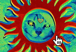 Eu vou Criar uma arte fofa e psicodélica do seu pet
