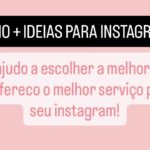 Eu vou criar bio e dar ideias criativas para seu Instagram