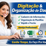 Eu vou organizar e digitar seus dados