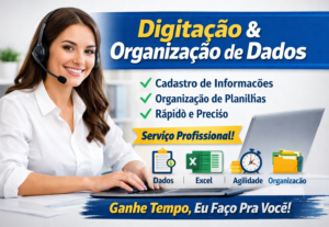 Eu vou organizar e digitar seus dados