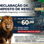Eu vou fazer sua declaração de Imposto de renda 2025/2026.