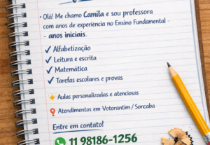 Eu vou Apresentar e explicar atividades de reforço escolar